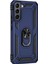 Samsung Galaxy S22 Kılıf Military Ring Holder Lacivert 2