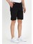 Slim Fit Likralı Şort Siyah 1