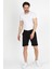 Slim Fit Likralı Şort Siyah 3