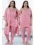 Kadın Sabahlıklı Büyük Beden 3'lü Pijama Takım 1