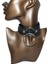 Halkalı Gotik Suni Deri Choker 1