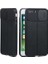 Apple iPhone 8 Plus Kılıf Kamera Sürgülü Deri Dokulu Mat Silikon Siyah 1