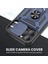 Casestreet Apple iPhone 13 Pro Max Kılıf Sert Silikon Tank Aramid Sürgülü Vega Yüzüklü Lacivert 4