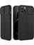 Casestreet Apple iPhone 12 Pro Kılıf Kamera Sürgülü Deri Dokulu Mat Silikon Siyah 1