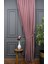 Gül Kurusu Düz Renk Pileli Soft Fon Perde, 1/2 Seyrek Pile, Tek Kanat 50 x 260 cm 1