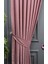 Gül Kurusu Düz Renk Pileli Soft Fon Perde, 1/2 Seyrek Pile, Tek Kanat 50 x 260 cm 2