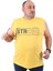 Erkek Büyük Beden T-Shirt Bis Yaka Strong Hardal 22127-3-STD 1