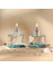 Imperiums Ocean Blue Cylinder Dekoratif Kandil Mum 2'li Set 1