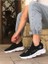 350 Yüksek Taban Tarz Sneakers Cırt Detaylı Siyah Beyaz Tabanlı Erkek Spor Ayakkabısı 3