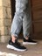 350 Yüksek Taban Tarz Sneakers Cırt Detaylı Siyah Beyaz Tabanlı Erkek Spor Ayakkabısı 2