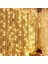 Peri Perde Led|kumandalı 8 Modlu 10 Saçaklı 3x3 Metre 8 Modlu Gün Işığı(Sarı) Tel LED Aydınl 1