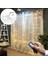 Peri Perde Led|kumandalı 8 Modlu 10 Saçaklı 3x3 Metre 8 Modlu Gün Işığı(Sarı) Tel LED Aydınl 3