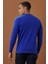ALTINYILDIZ CLASSICS Erkek Saks Mavi Standart Fit Normal Kesim Bisiklet Yaka Desensiz Basic Triko Kazak 5