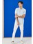ALTINYILDIZ CLASSICS Erkek Açık Mavi Düğmeli Polo Yaka Cepsiz Slim Fit Dar Kesim Düz Tişört