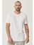 AC&Co / Altınyıldız Classics Erkek Beyaz Slim Fit Dar Kesim Bisiklet Yaka %100 Pamuk 2'li Düz Tişört Paketi 2