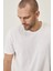 AC&Co / Altınyıldız Classics Erkek Beyaz Slim Fit Dar Kesim Bisiklet Yaka %100 Pamuk 2'li Düz Tişört Paketi 4