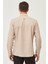 Ac&Co / Altınyıldız Classics Erkek Vizon Düğmeli Yaka Tailored Slim Fit Oxford Gömlek