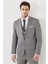 ALTINYILDIZ CLASSICS Erkek Gri-siyah Slim Fit Dar Kesim Mono Yaka Desenli Yelekli Takım Elbise 1
