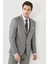 ALTINYILDIZ CLASSICS Erkek Gri-siyah Slim Fit Dar Kesim Mono Yaka Desenli Yelekli Takım Elbise 4