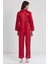 Saten Kadın Pijama Takımı 1200 Kırmızı 4