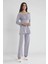 Kadın Penye Dantelli Pijama Takımı 1241 Royal 1