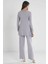 Kadın Penye Dantelli Pijama Takımı 1241 Royal 4