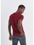 Bd Straight Slim-Fit Likralı Tişört Bordo 3