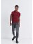 Bd Straight Slim-Fit Likralı Tişört Bordo 5