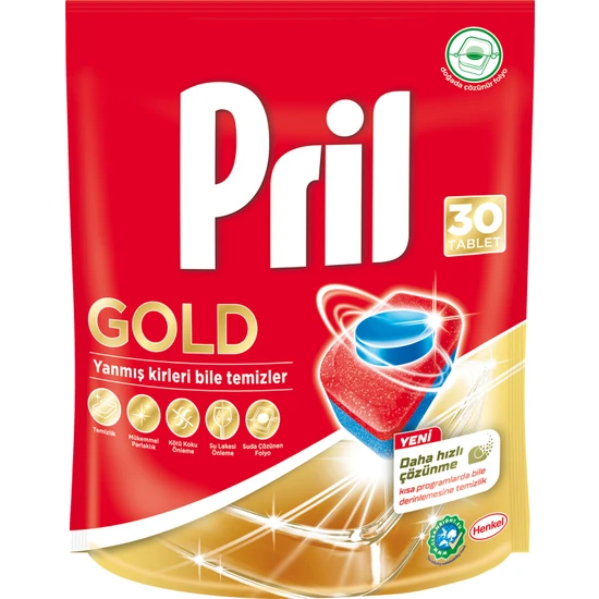 Pril Gold 30 Yıkama Bulaşık Makinesi Deterjanı Tableti