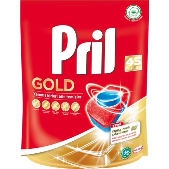 Pril Gold 45 Yıkama Bulaşık Makinesi Deterjanı Tableti