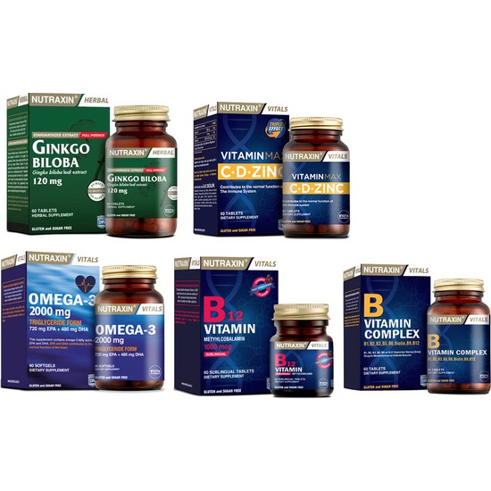 Nutraxin Ginkgo Biloba 60 Tablet+Omega 3 Balık Yağı 2000 Mg Fiyatı