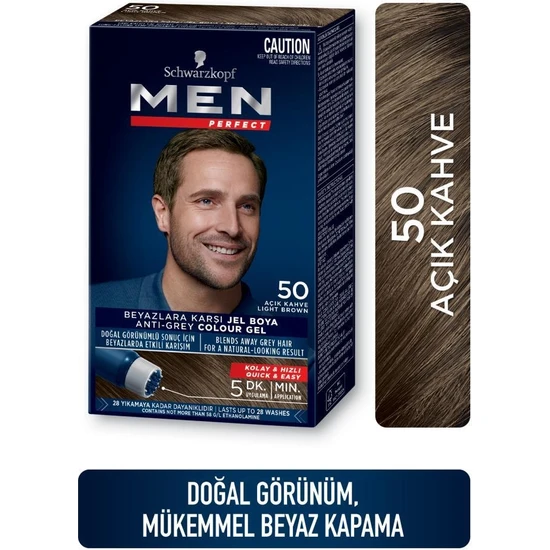 hepsiburada Schwarzkopf Men Perfect Jel Saç Boyası 50 Açık Kahve hepsiburada Schwarzkopf Men Perfect Jel Saç Boyası 50 Açık Kahve
