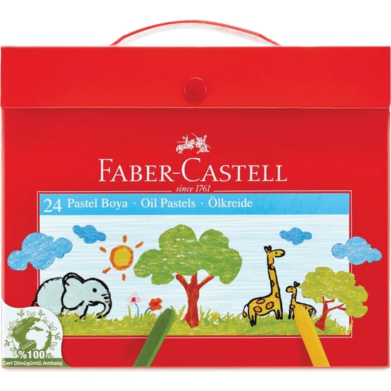 Faber-Castell Karton Çantalı Pastel Boya 24'lü