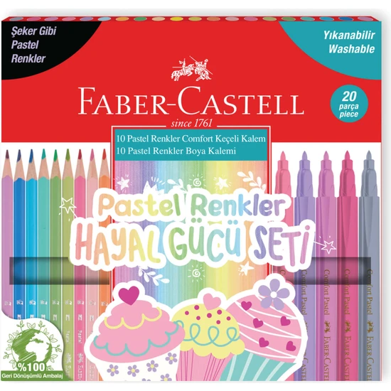 Faber-Castell Hayal Gücü Seti Pastel Renkler 20'li