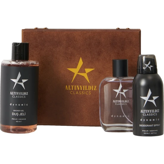 ALTINYILDIZ CLASSICS Erkek Dynamıc EDP Parfüm-Deodorant-Duş Jeli Aksesuar Set (100 Ml + 150 Ml + 400 Ml)