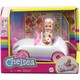 Barbie Club Chelsea Bebek ve Arabası, 15 cm'lik Sarışın Bebek, 3-7 Yaş Arası Kızlar İçin GXT41