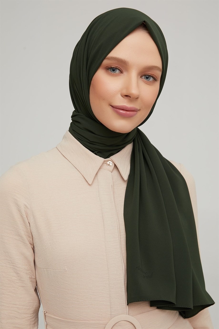 Armine Trend Medine Ipeği Şal 70X200 - Pudra