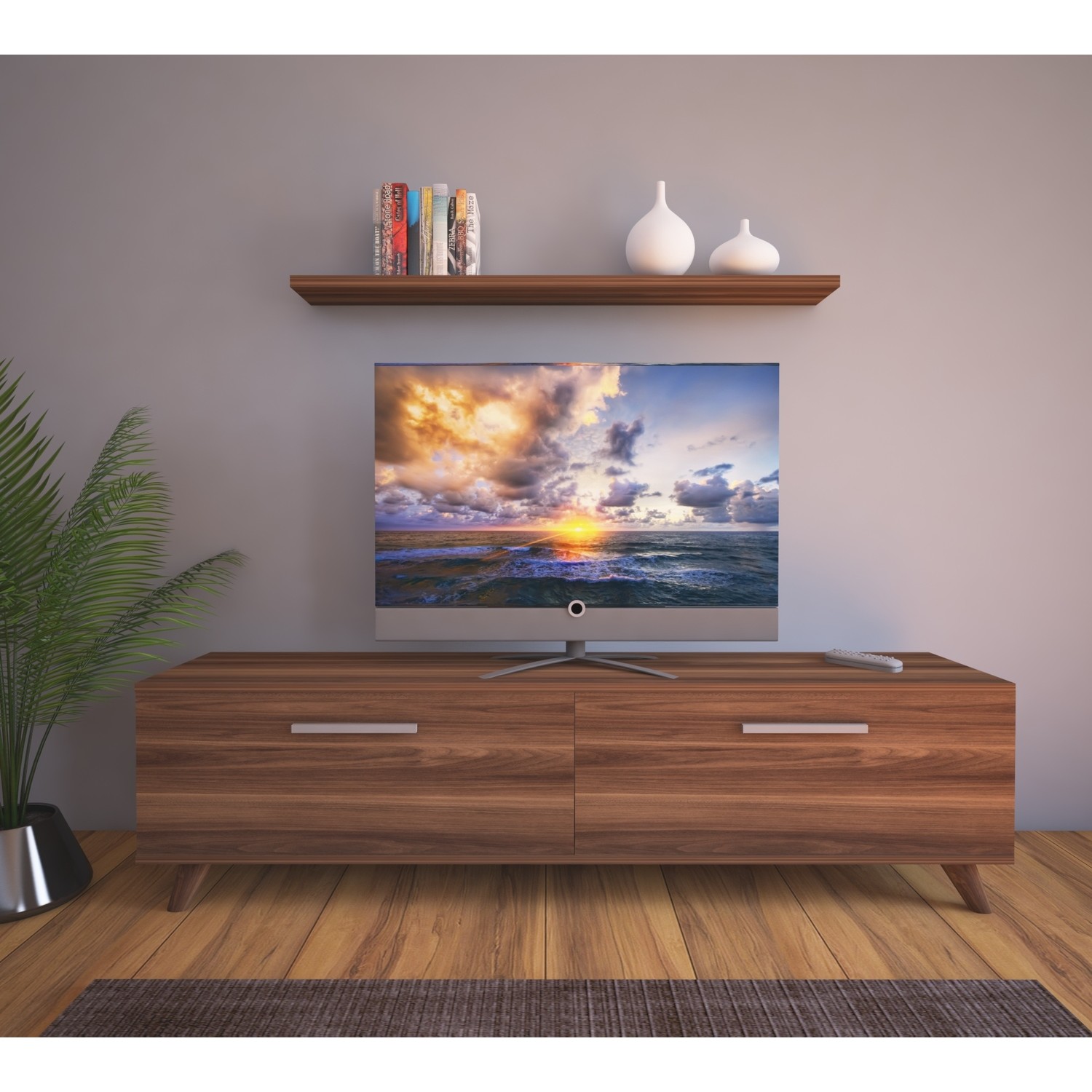 Nur Mobilya Güney Tv Ünitesi Tv Sehpası Ceviz Fiyatı