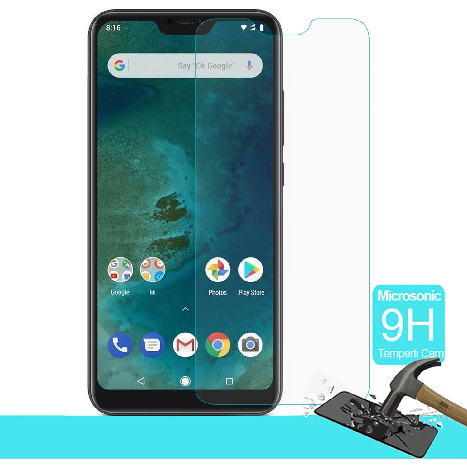 Microsonic Xiaomi Mi A2 Lite Temperli Cam Ekran Koruyucu Fiyatı