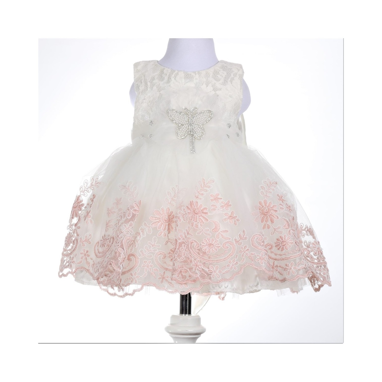 Bebeğime Cici Kız Bebek Pembe Güpürlü Mevlüt Elbisesi Fiyatı