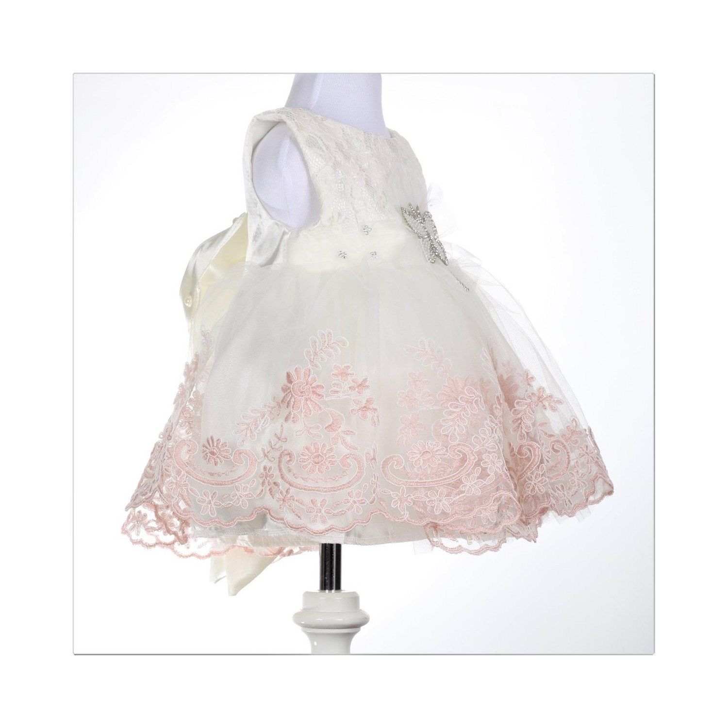 Bebeğime Cici Kız Bebek Pembe Güpürlü Mevlüt Elbisesi Fiyatı