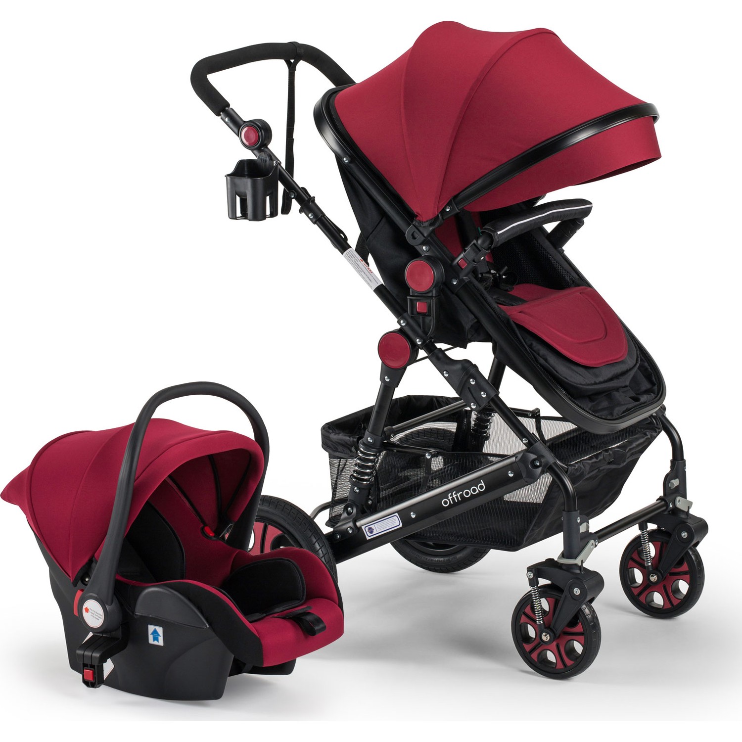 Elele Offroad Travel Sistem Bebek Arabası Kırmızı Fiyatı