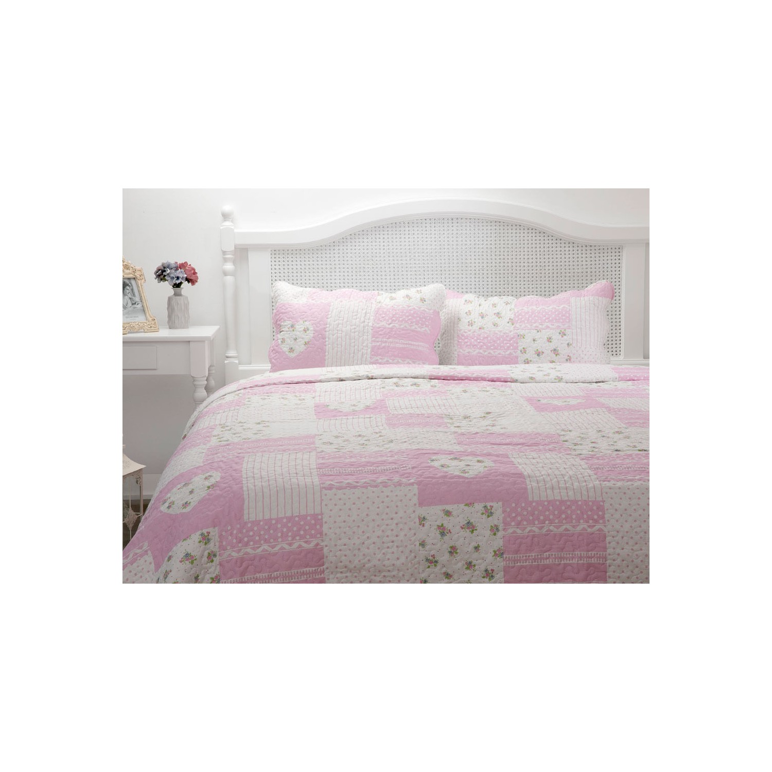 English Home Rosy Life Patchwork Baskili Tek Kişilik Yatak