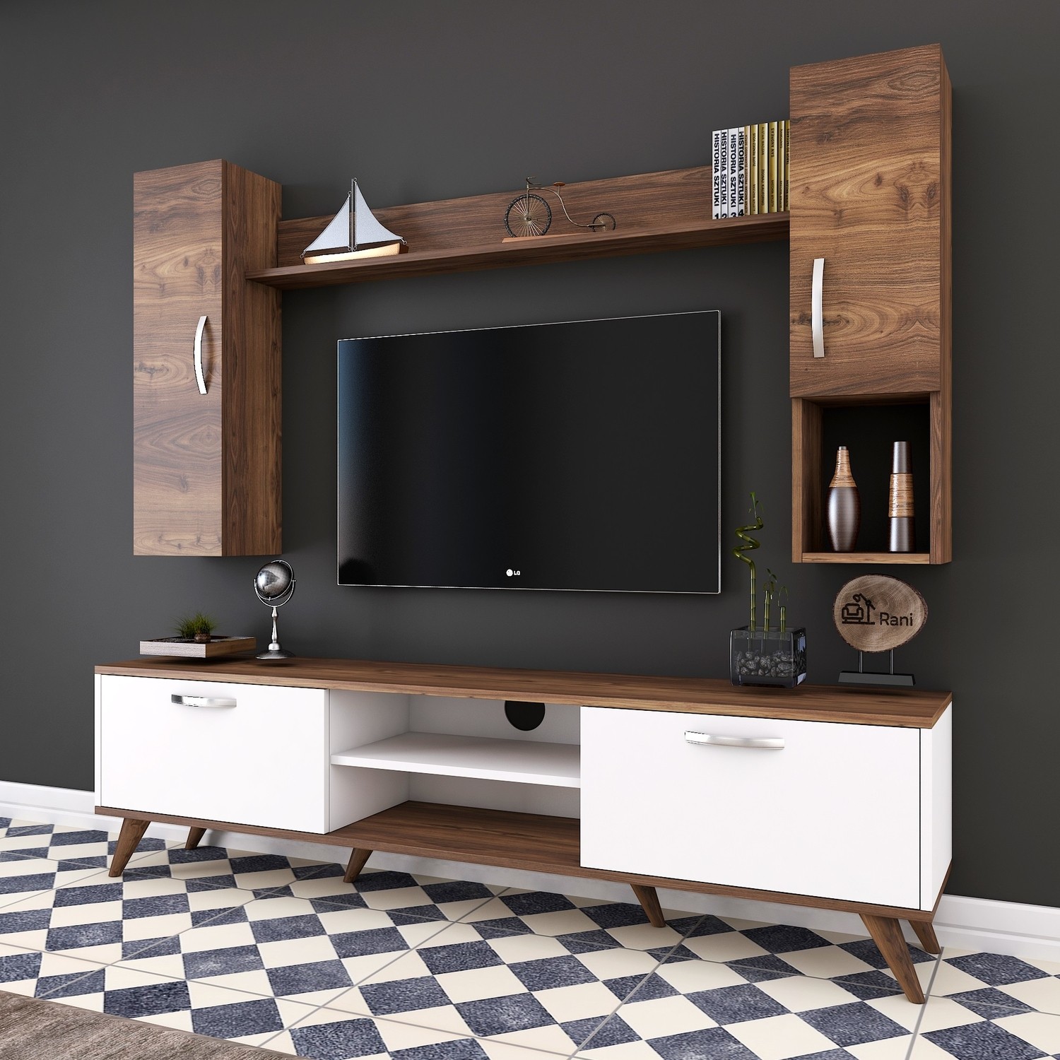 Rani A9 Duvar Raflı Kitaplıklı Tv Ünitesi Duvara Monte Fiyatı Rani A9 Duvar Raflı Kitaplıklı Tv Ünitesi Duvara Monte Fiyatı