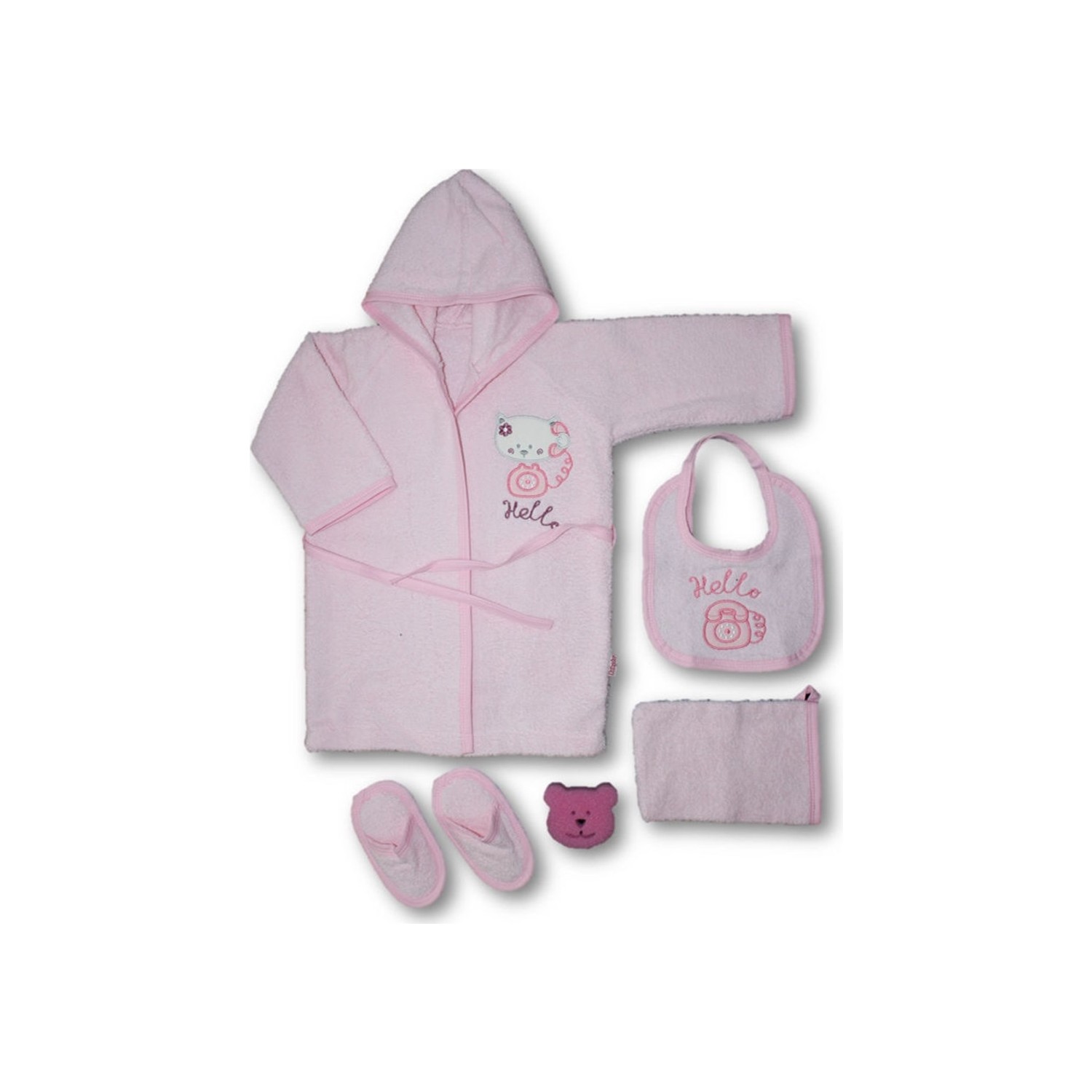 Biricik�S Kız Bebek 5�li Bornoz Seti Pembe Fiyatı