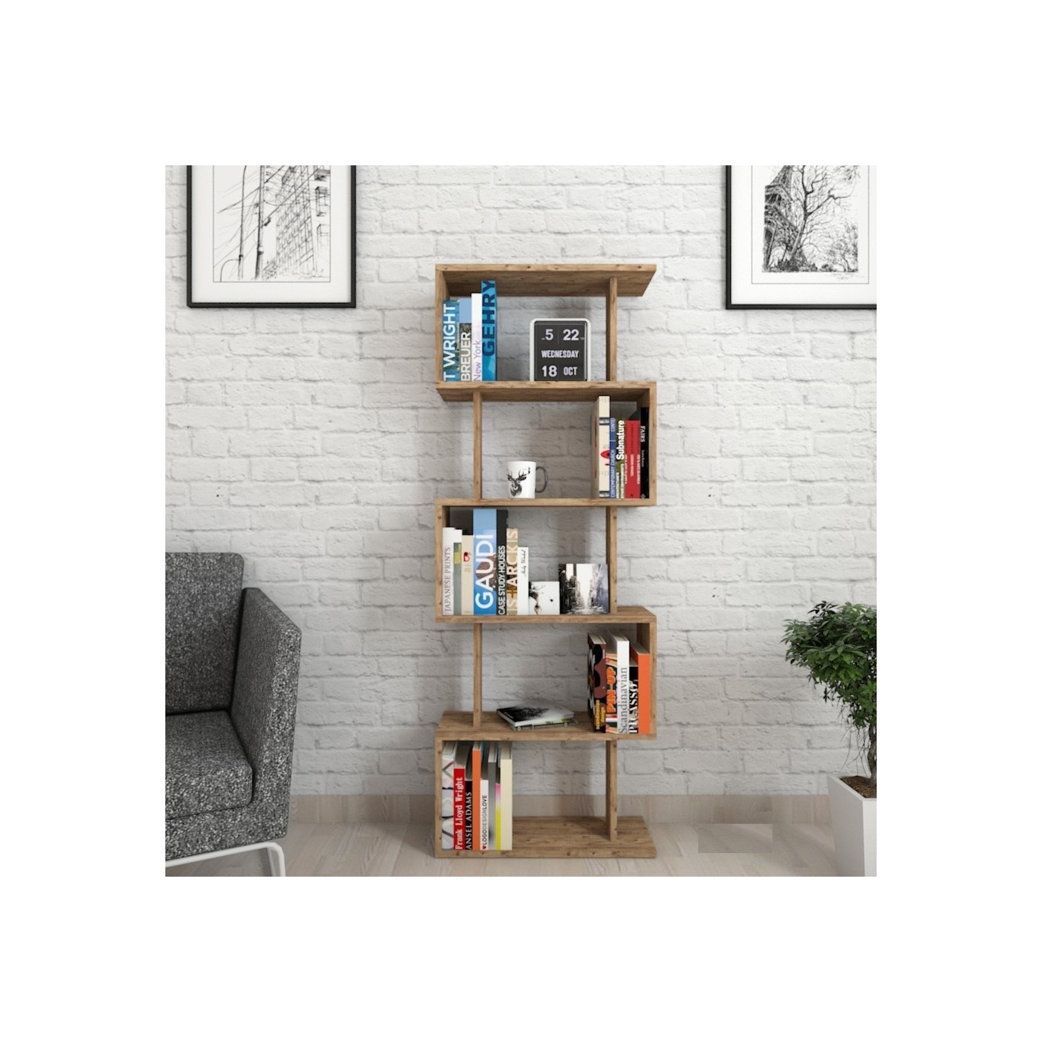 Mars Mobilya Snake Çam Kitaplık Fiyatı Taksit Seçenekleri