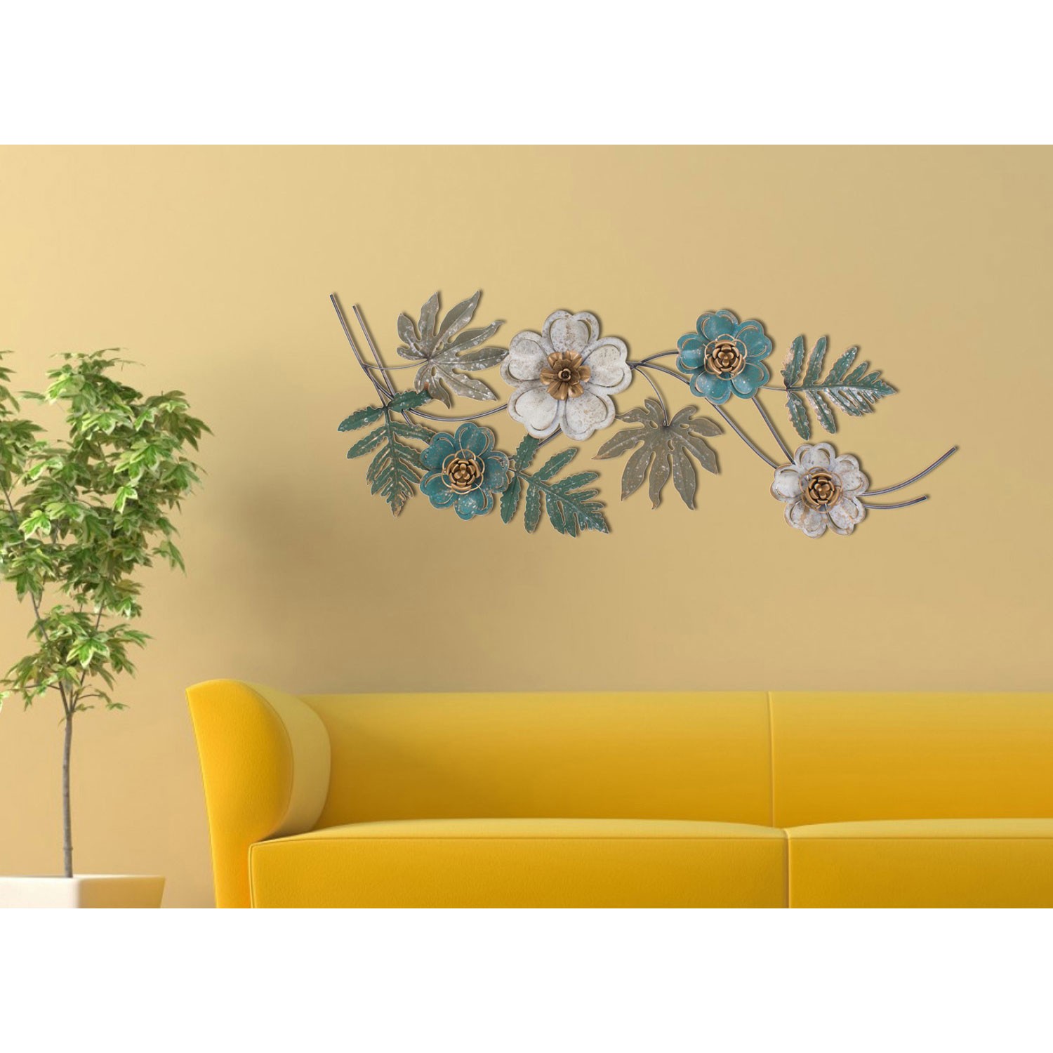 Evistro Dekoratif Metal Duvar Panosu Çiçek 110cm X 41cm Fiyatı Evistro Dekoratif Metal Duvar Panosu Çiçek 110cm X 41cm Fiyatı
