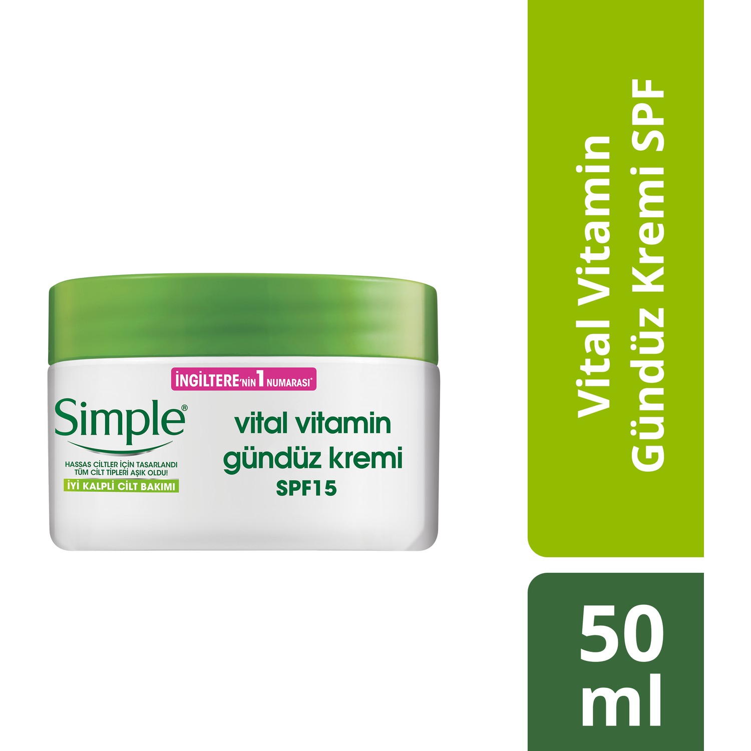 Simple Hassas Ciltlere Uygun Vital Vitamin Spf15 Gunduz Fiyati