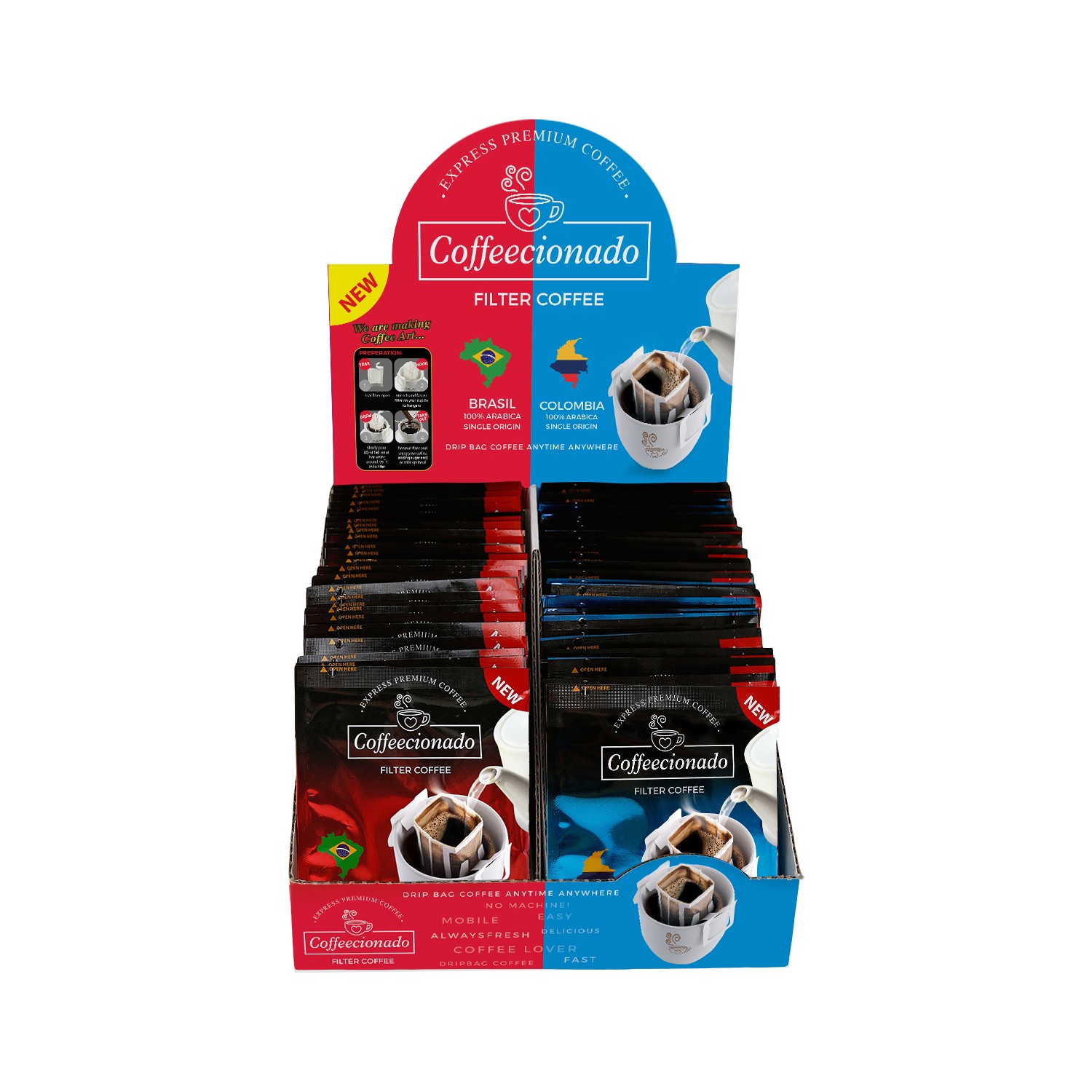 Coffeecionado Pratik Filtre Kahve 50li Paket Brasil/Colombia Fiyatı