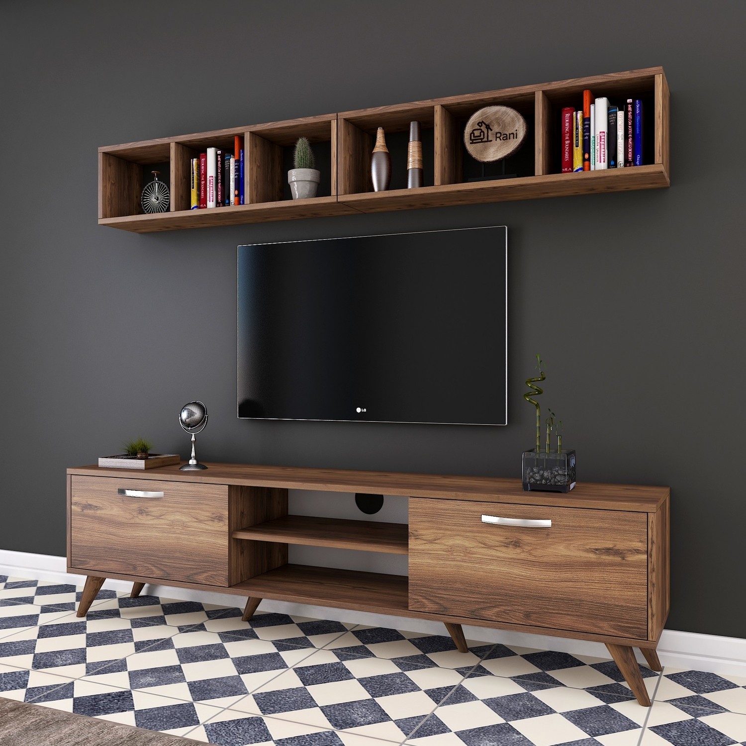 Rani A9 Duvar Raflı Kitaplıklı Tv Ünitesi Duvara Monte Fiyatı Rani A9 Duvar Raflı Kitaplıklı Tv Ünitesi Duvara Monte Fiyatı